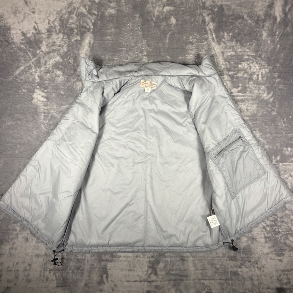 Filson Primaloft Puffer Vest Men's XL Gray Reversible Pockets Packable Outdoors - Picture 3 of 13